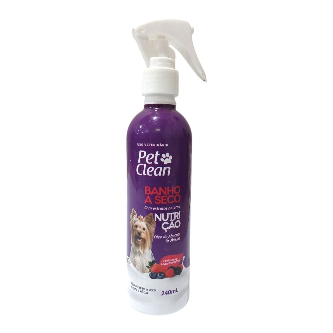 BANHO A SECO NUTRICAO 240ML PET CLEAN
