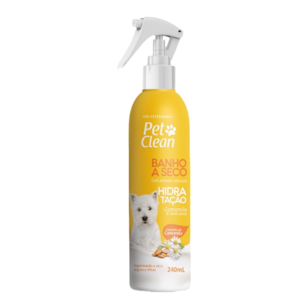 BANHO A SECO HIDRATACAO 240ML PET CLEAN