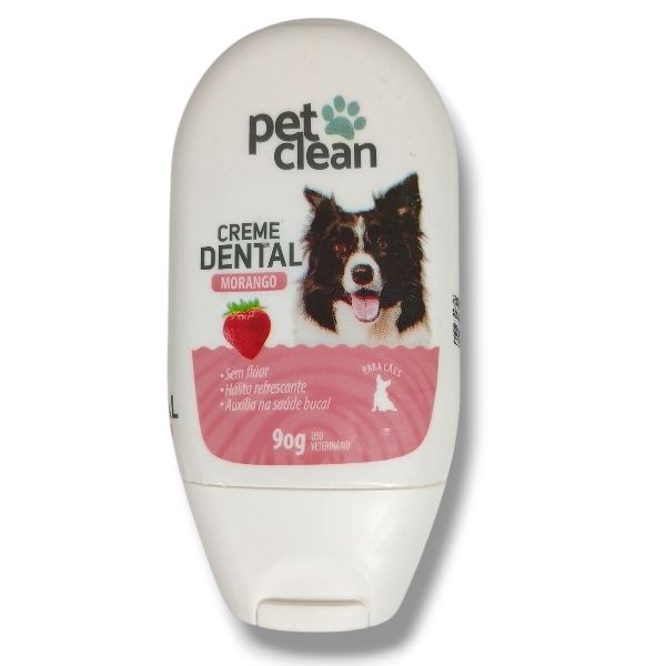 CREME DENTAL MORANGO 90G PET CLEAN