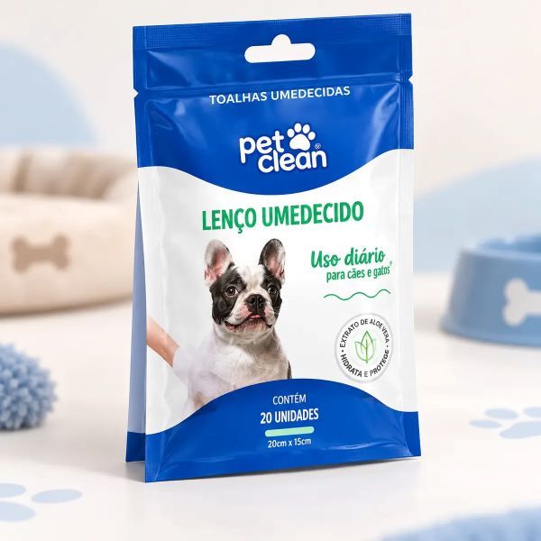 LUVA UMEDECIDA PET CLEAN