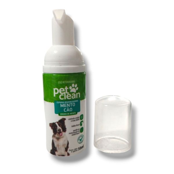 ESPUMA HIGIENIZADORA MENTOCAO 50ML PET CLEAN